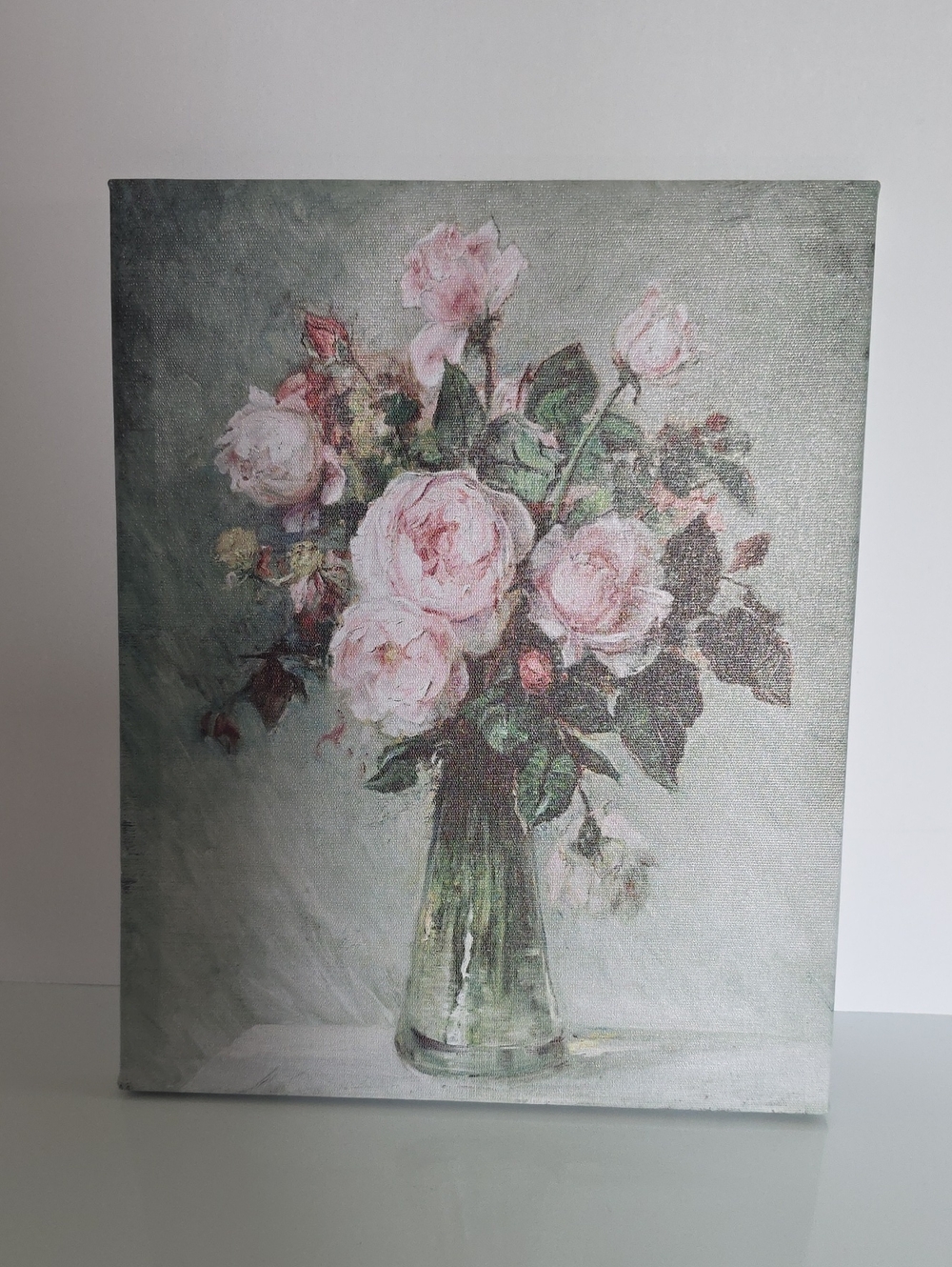 Special Moments Pink Rose Bouquet Canvas Art